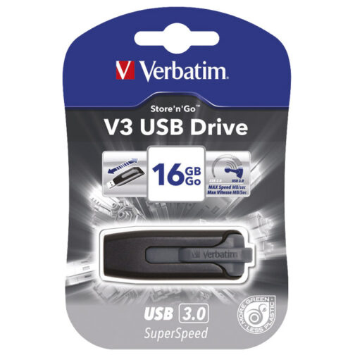 Memorija USB 16GB 3.0 Store'n'Go V3 Verbatim 49172 crna