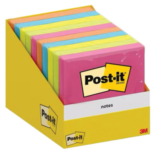 Blok samoljepljiv 76x76 mm 100L Post-it 3M. 6820-COL-W10(654-TFEN) sort