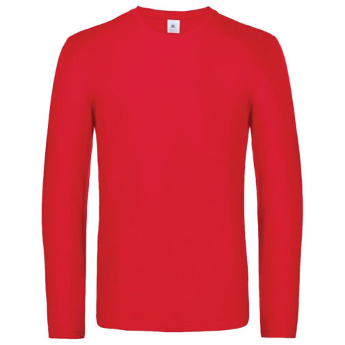 Majica dugi rukavi B&C #E190 LSL crvena XL
