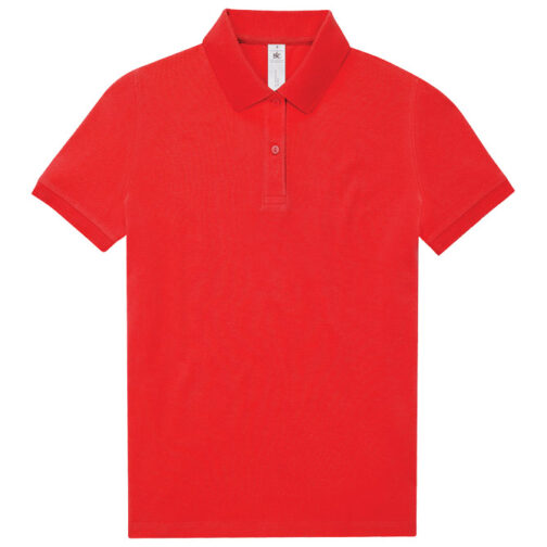 Majica kratki rukavi B&C MyPolo180 Women 180g crvena L