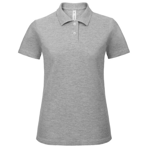 Majica kratki rukavi polo B&C ID.001/women 180g svijetlosiva L