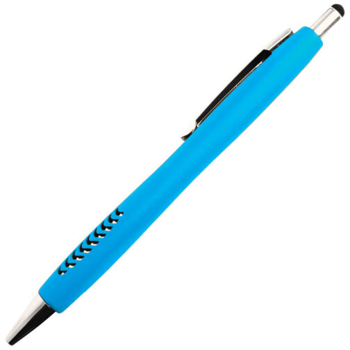 Olovka kemijska metalna gumirana grip+touch pen YCD1006TR Melbourne svijetloplava