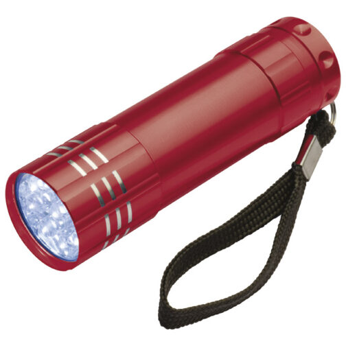Svjetiljka ručna  9 LED metalna Montagris crvena