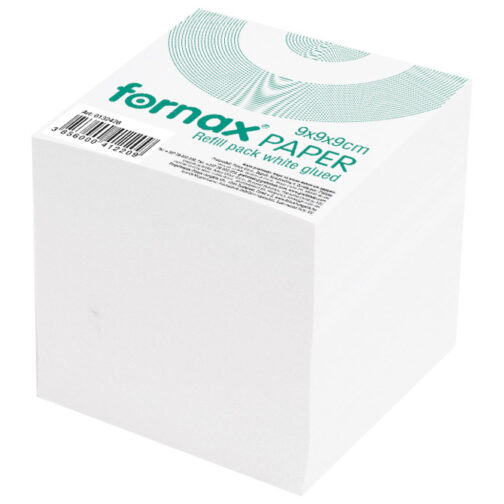 Papir za kocku 9x9x9 cm ljepljeni Fornax bijeli