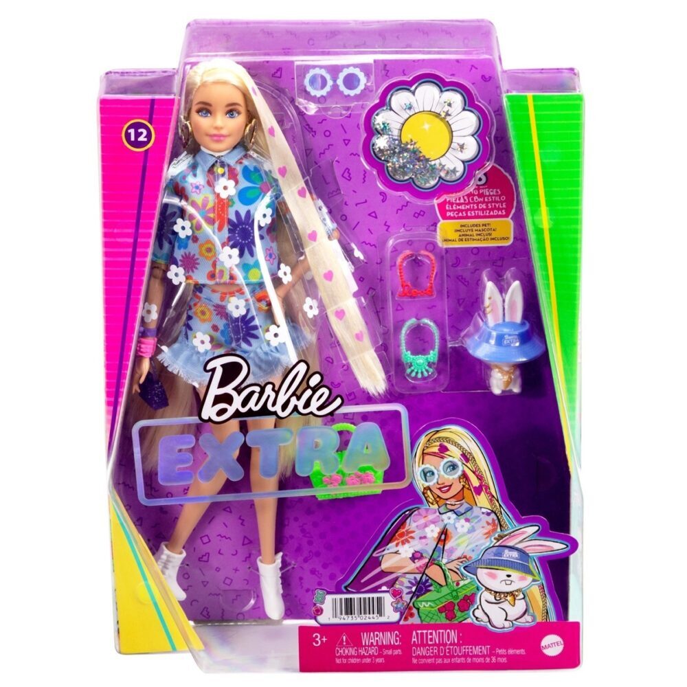 BARBIE Extra, lutka, Flower Power