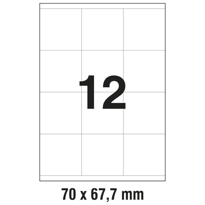 Etikete ILK  70x67,7 mm pk100L Zweckform 3661