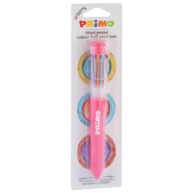 Olovka kemijska deseterobojna pvc Primo 626BIRO10 blister