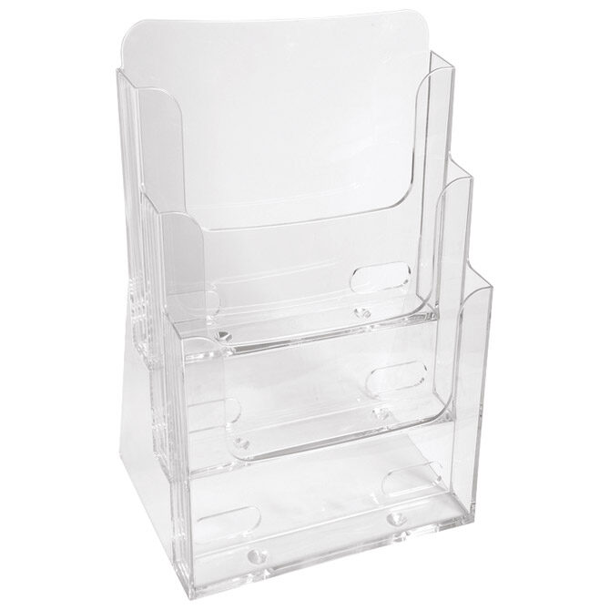 Stalak za prospekte stolni A4 okomit 3 pretinca Exacompta 74158D proziran