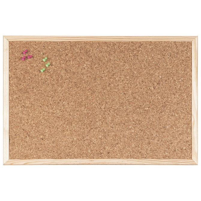 Ploča pluto  60x40 cm jednostrana drveni okvir Bi-Office