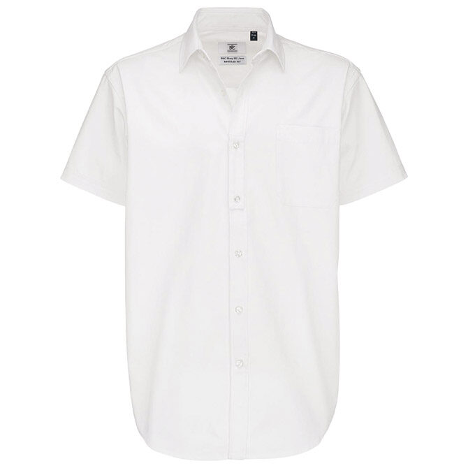 Košulja muška kratki rukavi B&C Sharp 130g bijela 2XL!!