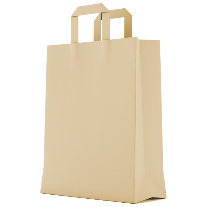 Vrećice ukrasne natron 32x45x16 cm ravna ručka pk50 Duga smeđe