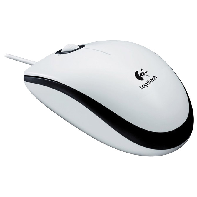 Miš usb 3tipke optički žični M100 Logitech bijeli blister