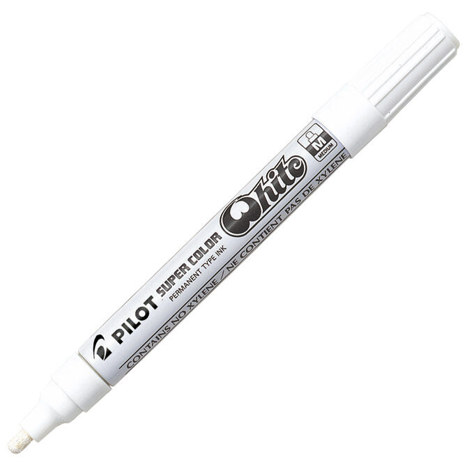 Marker permanentni 2 mm okrugli vrh Super Color Pilot SC-W-M bijeli