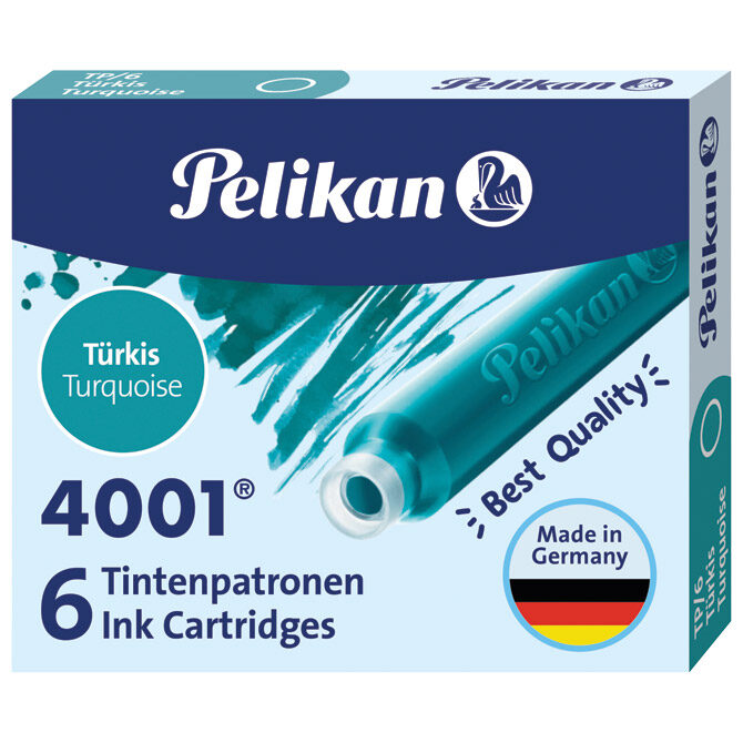 Tinta za nalivpero patrone pk6 4001 Pelikan 301705 (400142569) tirkiz