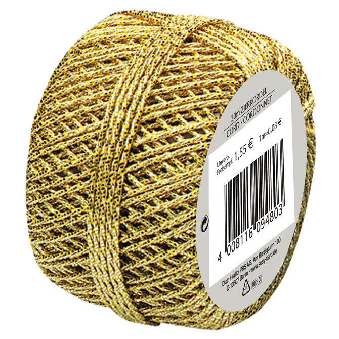 Špaga ukrasna metalik fi-1,5 mm/20m Herlitz 11103991 zlatna!!