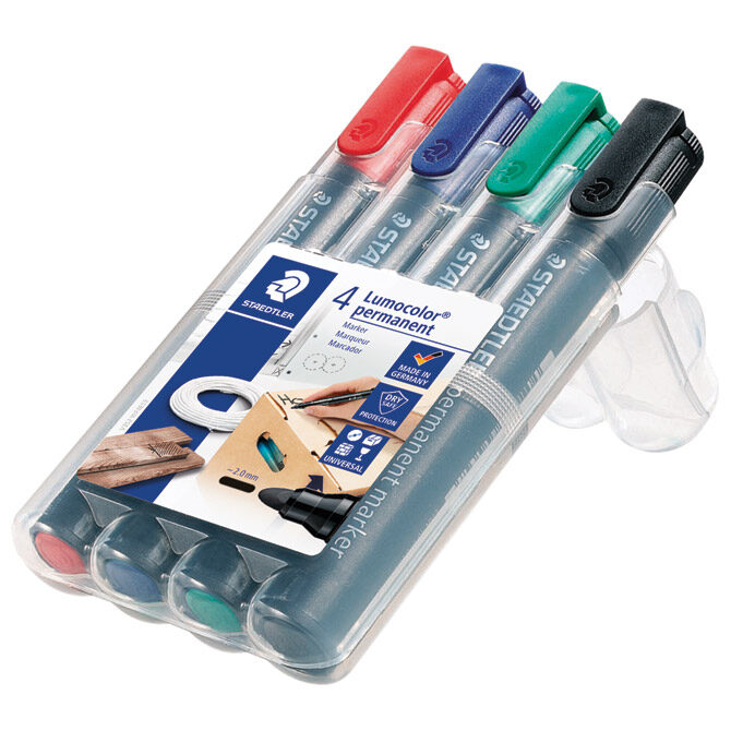 Marker permanentni 2 mm pk4 Lumocolor Staedtler 352 WP4