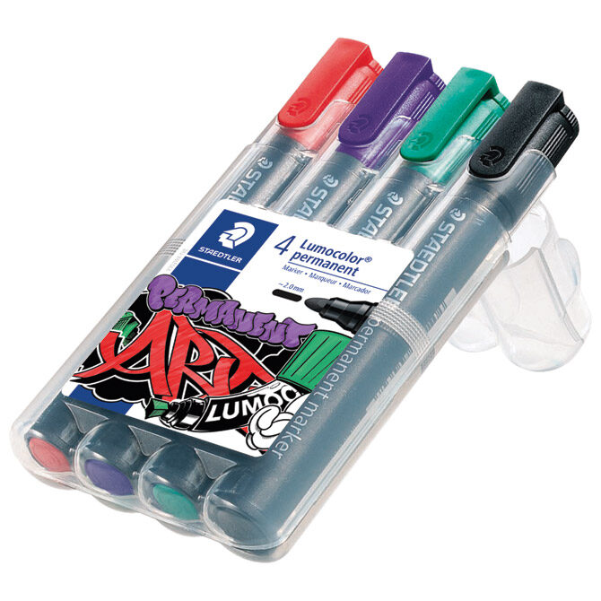 Marker permanentni 2 mm pk4 Lumocolor Staedtler 352 WP4-1!!