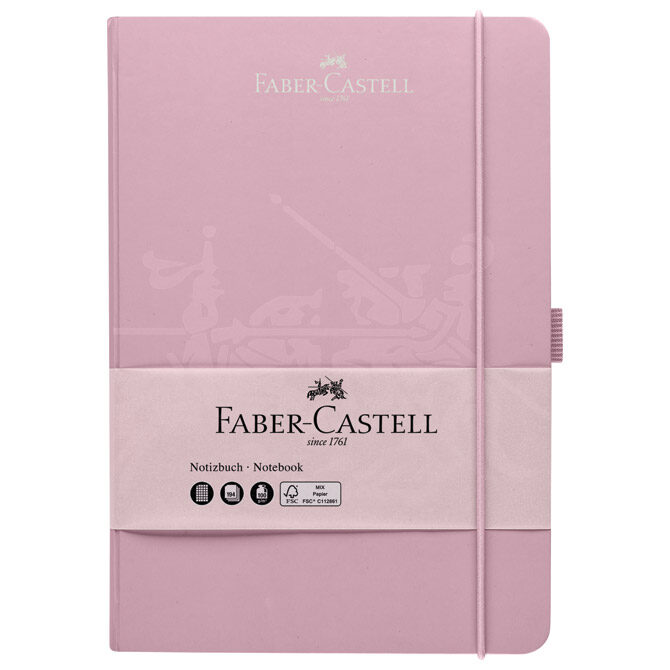 Notes 14,5x21 cm karo 96L 100g s gumicom Faber-Castell 100 278 26 rozi