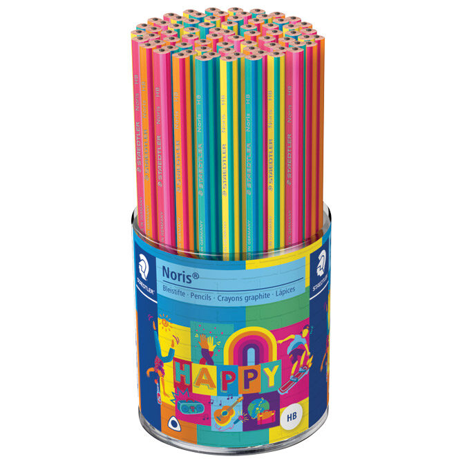 Olovka grafitna HB Noris Happy trokutasta u čaši pk72 Staedtler 118 KP72HA!!