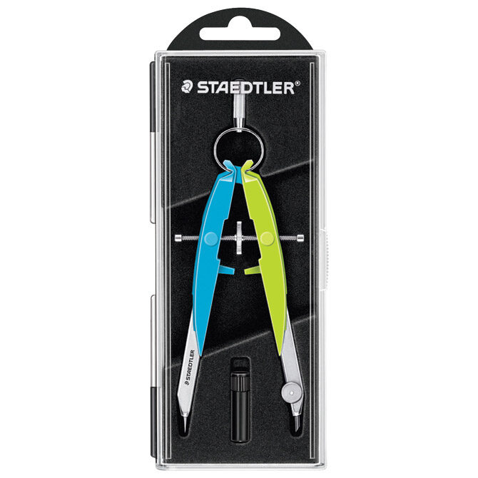 Šestar s preciznim podešavanjem Mars Comfort Neon Staedtler 556 00-N1 plavo/zeleni blister