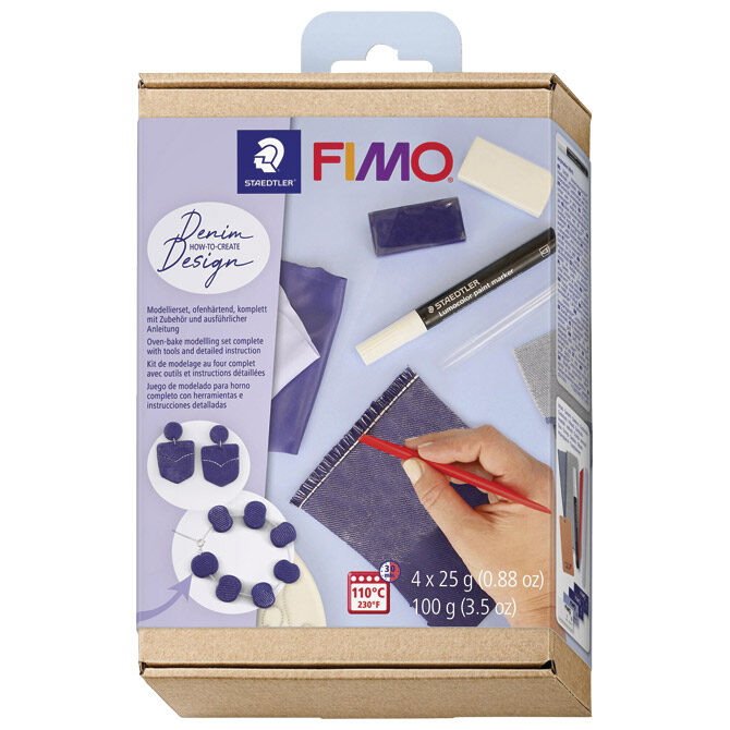 Set za modeliranje Fimo Soft "JEANS EFFECT" Staedtler 8025 HTC2 blister!!