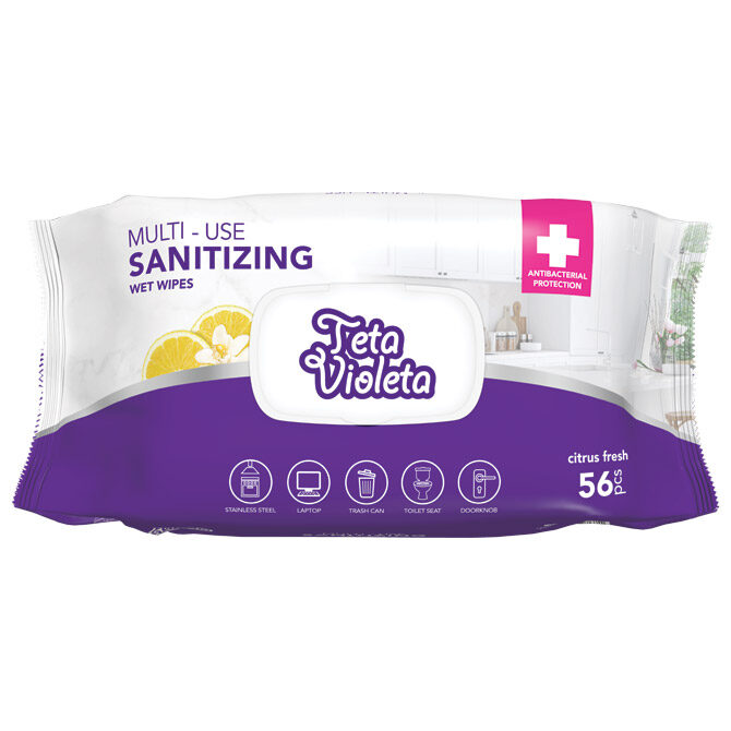 Maramice vlažne antibakterijske za čišćenje Limun pk56 Violeta