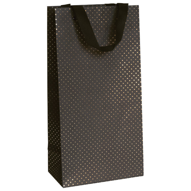 Vrećice ukrasne-2 boce 18x36x10,5 cm Astro Stewo 6651 99 crno zlatna blister
