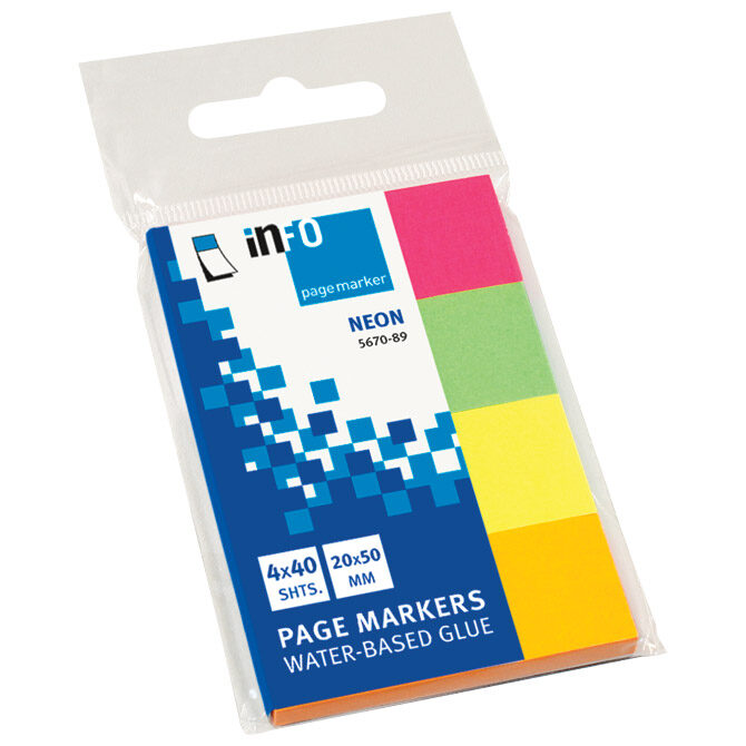 Zastavica 20x50 mm 4bojex50L papir Global Notes 5670-89 sortirano blister