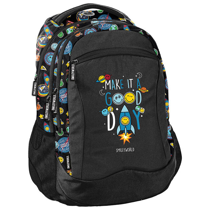 Ruksak školski anatomski Smiley Beuniq SM24LH-2808 crni