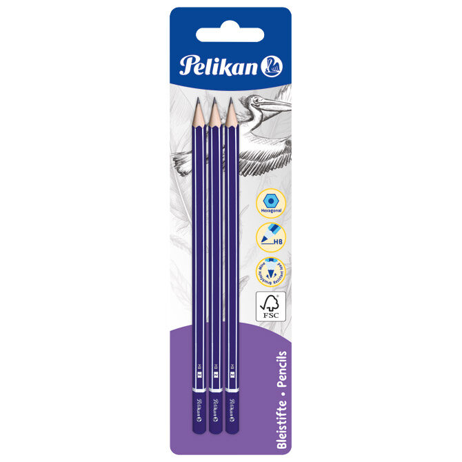 Olovka grafitna HB Standard pk3 Pelikan 978841 (100435905) blister