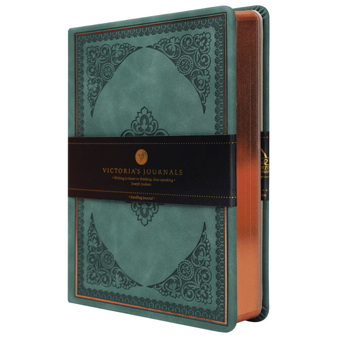 Notes 20,5x14,5 cm crte 160L bez zatvaranja Old Book Marker tamnozeleni 1182