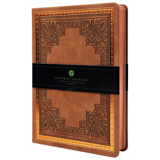 Notes 20,5x14,5 cm crte 160L bez zatvaranja Old Book Marker smeđi 3475