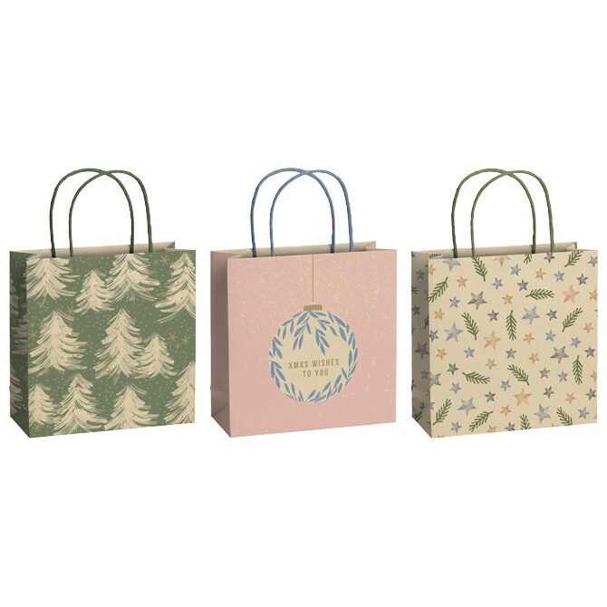 Vrećice ukrasne 20x20x8 cm novogodišnje Stewo 5260 99 sortirano