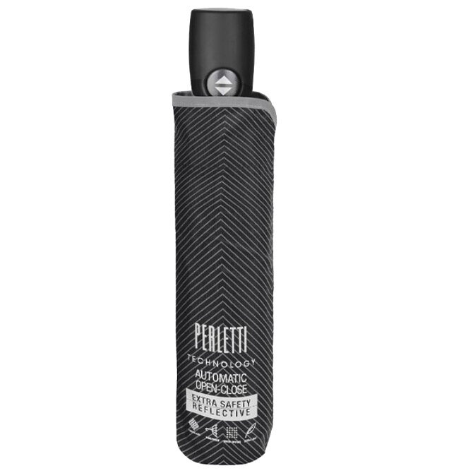 Kišobran automatik (otvaranje+zatvaranje) sklopivi s plastičnom drškom Technology Perletti 21803!!