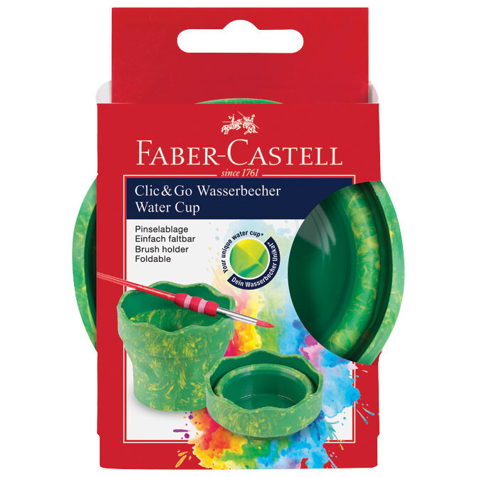 Čaša za tempere Clic&Go Faber Castell 181528 zelena blister