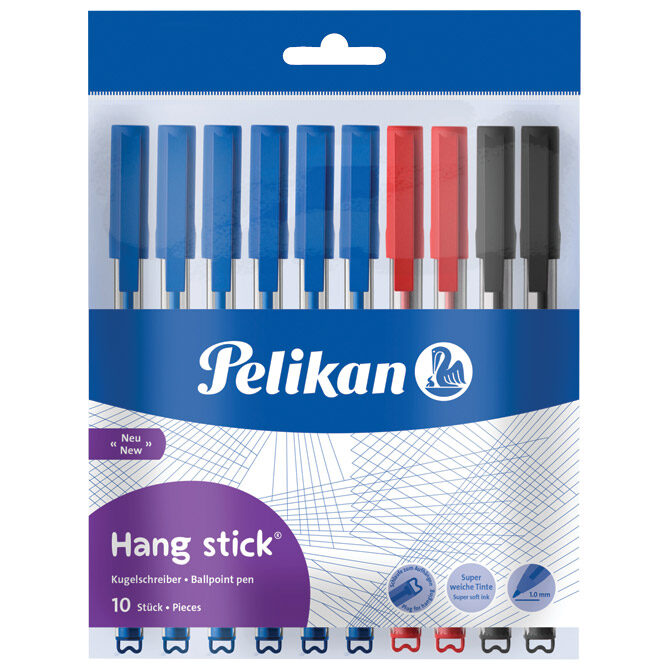 Olovka kemijska Stick K86 pk10 Pelikan 820851 (400197452) sortirano blister