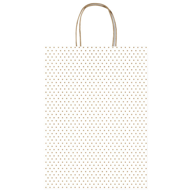 Vrećice ukrasne 26x36x12 cm točkice Rex-Saul Sadoch SDF26-249D bijele!!