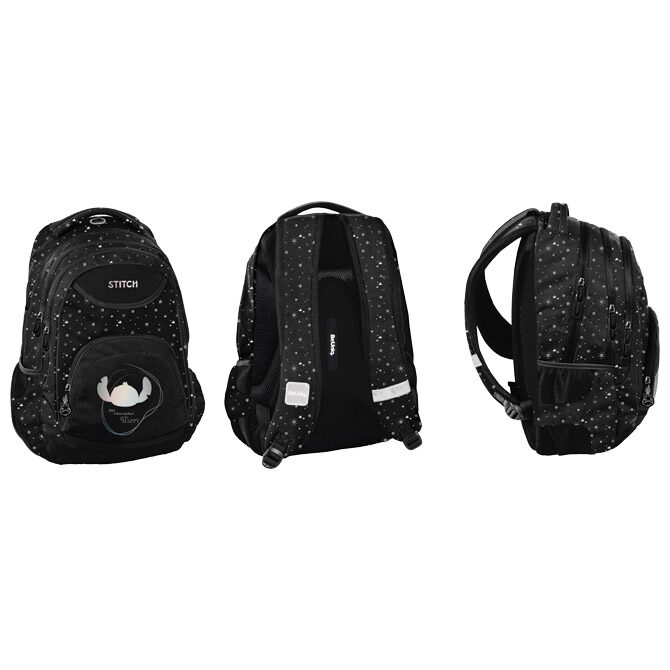 Ruksak školski anatomski Disney Stitch Beuniq DS25II-2708 crni