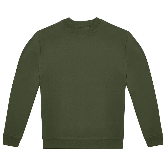 Majica dugi rukavi B&C ID.332 Crew 280g maslinasto zelena L