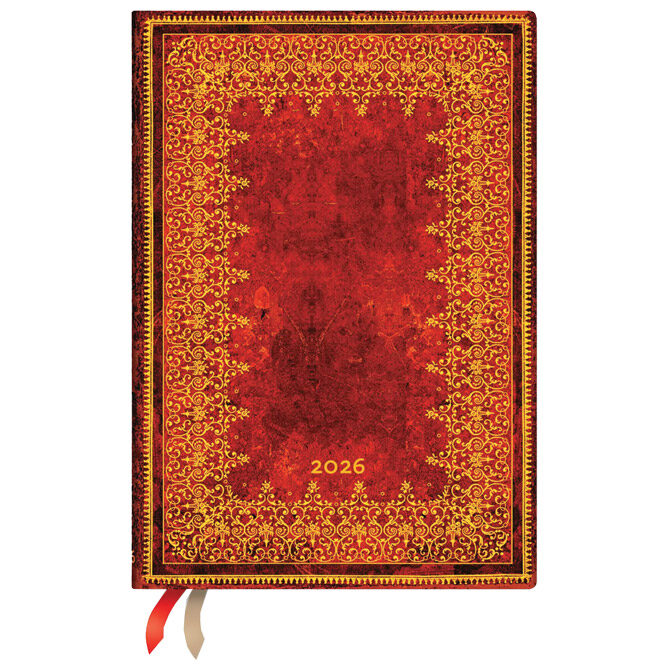 Planer tjedni 2026-12,5x17,5cm-midi horizontalni s gumicom Foiled Flexi Paperblanks FE0839-3