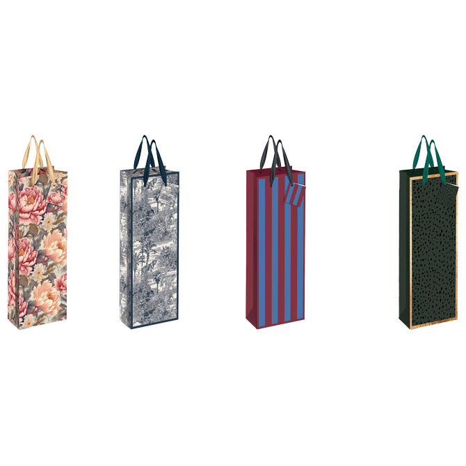 Vrećice ukrasne-boca 13x36x10cm Gold Interdruk sort