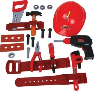 TEGOLE bušilica, kaciga i alat u kutiji 560571