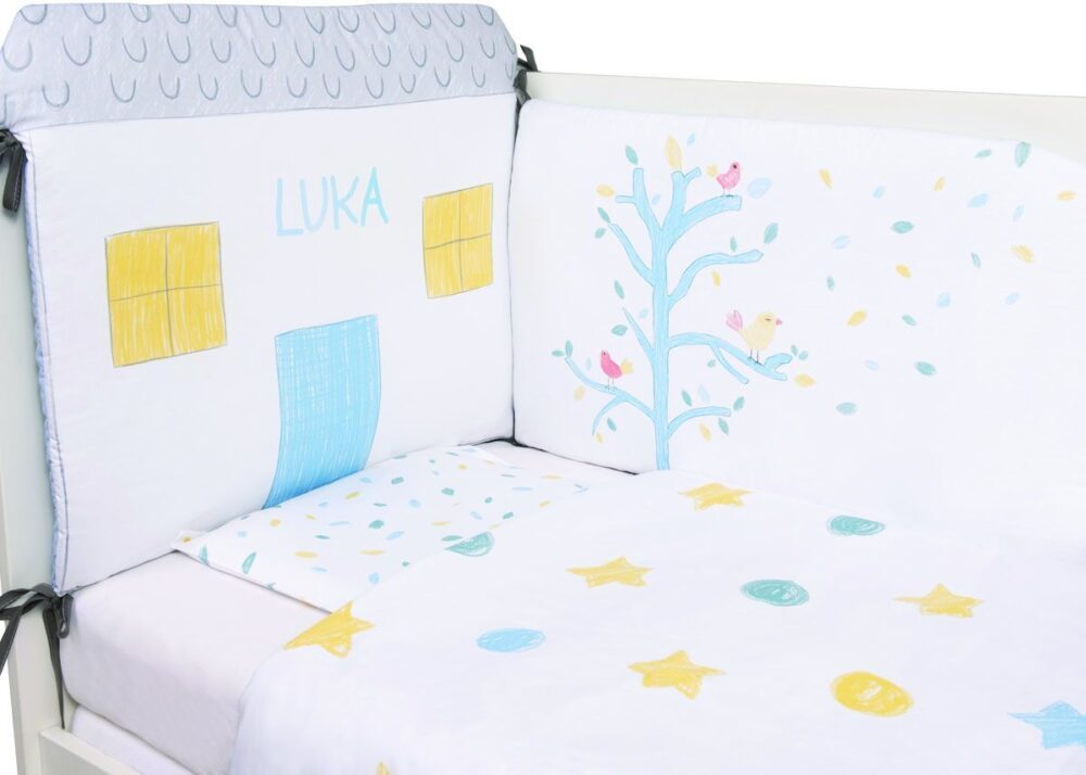 BUBABA BY FREEON posteljina 6 djelna personalizirana, moja prva kučica blue 38114