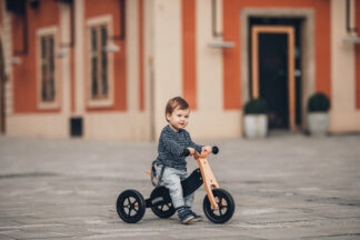 FREE 2 MOVE drveni tricikl bez pedala 2u1, Rider PLUS crni 42851 - Slika 2