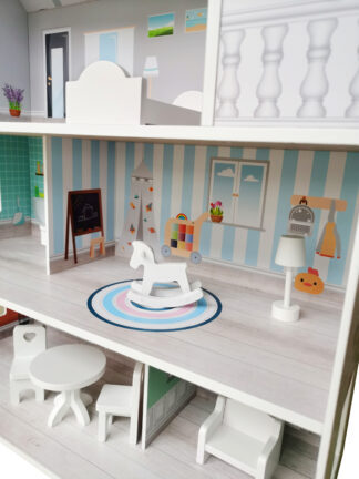 FREE 2 PLAY drvena kućica iz snova za lutke, siva 47306 - Slika 9