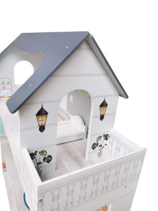 FREE 2 PLAY drvena kućica iz snova za lutke, siva 47306 - Slika 11
