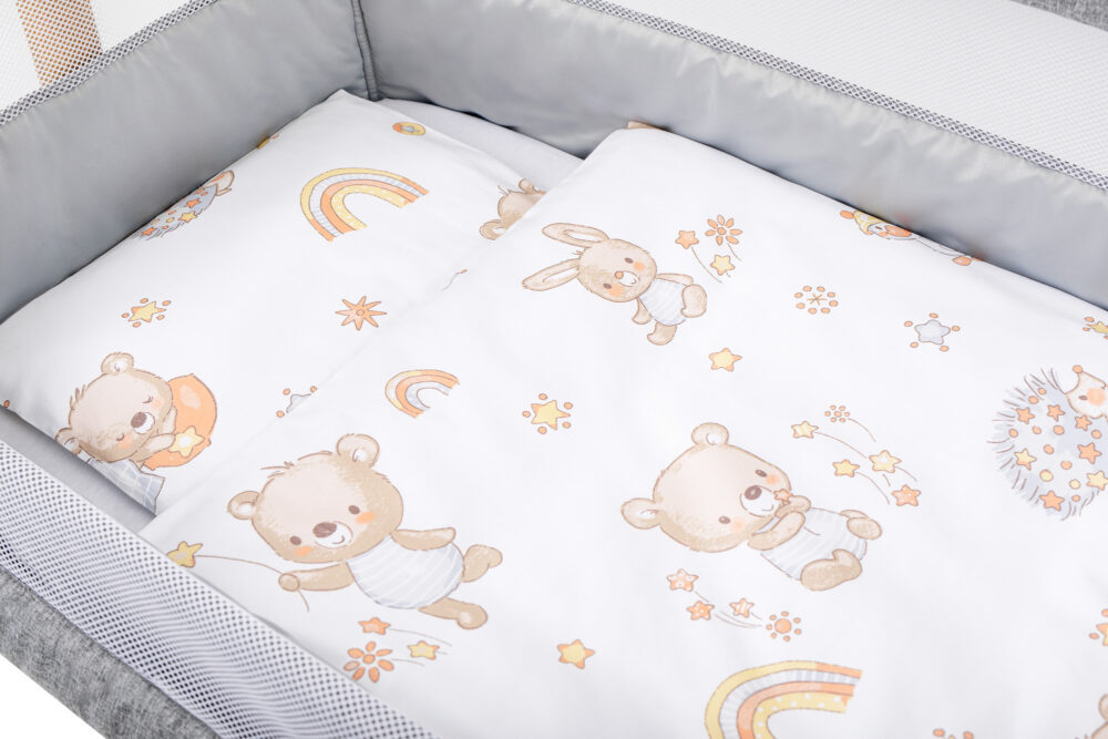 BUBABA BY FREEON posteljina za kolijevku/košaru 5 djelna veseli prijatelji 50108