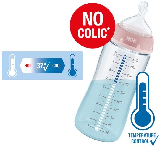 NUK plastična bočica FC+ s temperaturnim indikatorom 150ml silikon, 0-6m 10743875