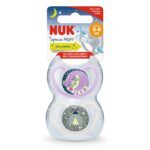NUK duda varalica - silikon Space Night vel.1 (0-6 mj), sort, 2 kom 10730578 - Slika 2
