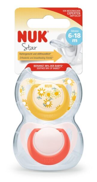 NUK duda varalica - silikon Star 6-18 m, 2/1 10736726